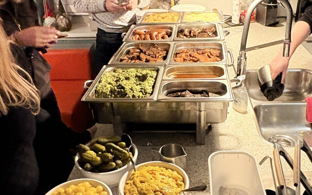 Jaarlijkse stamppot buffet.